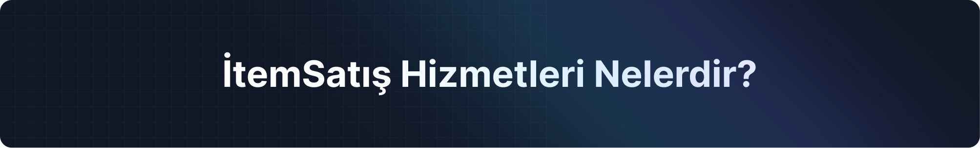 İtemSatış Hizmetler Banner